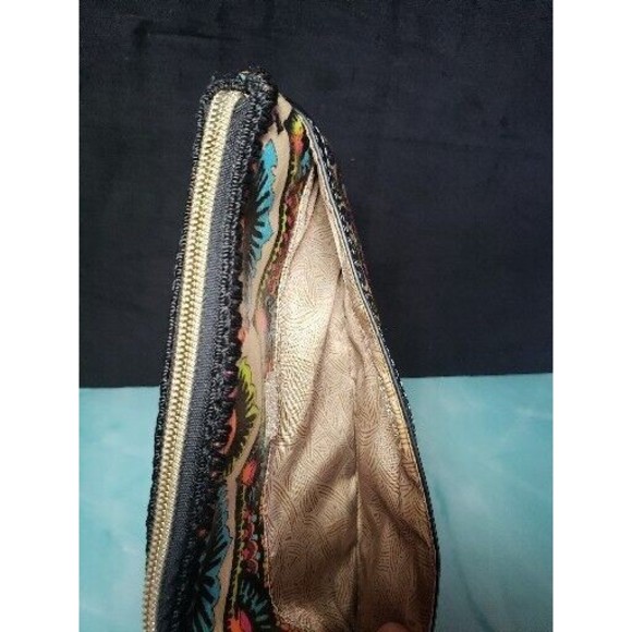 Sakroots Artist Circle Wristlet Clutch Neon One Word Peace Purse Bag GUC - Picture 3 of 7